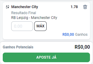 Prognóstico Leipzig - Manchester City. Liga dos Campeões